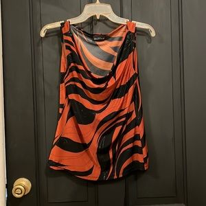 Heavenly Black and Brown Sleeveless top